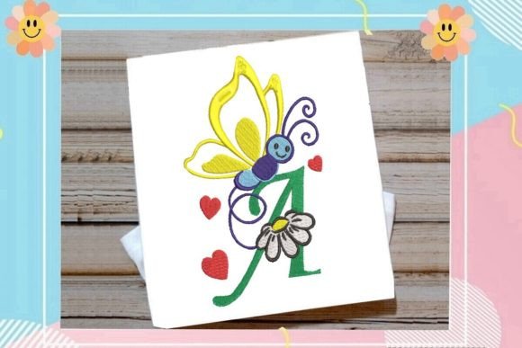 Butterfly a Letter Monogram