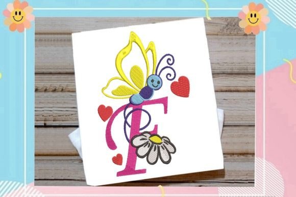 Butterfly F Letter Monogram
