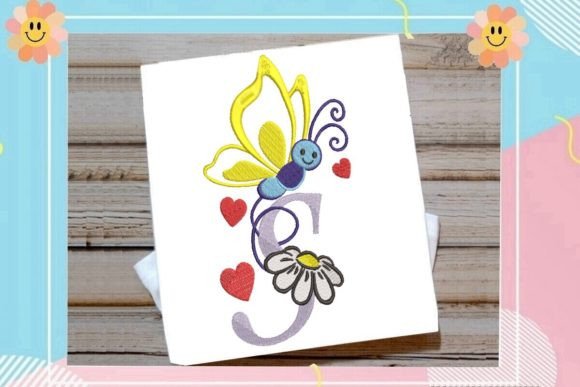 Butterfly S Letter Monogram