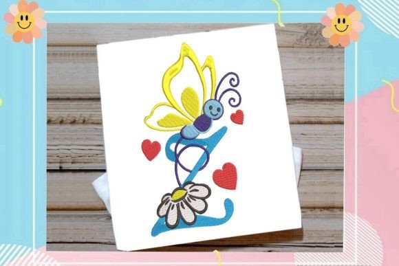 Butterfly Z Letter Monogram