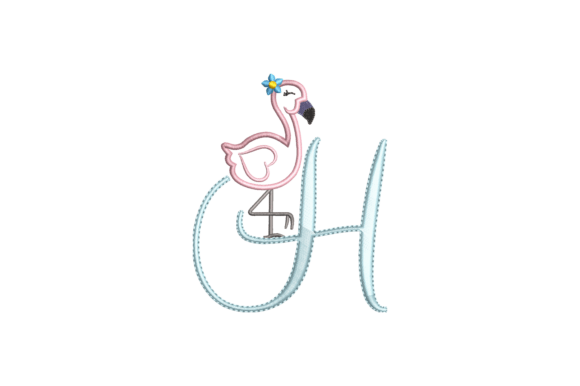 Flamingo Alphabet H