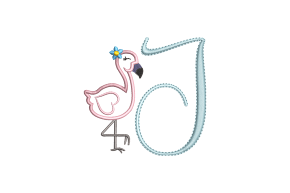 Flamingo Alphabet J