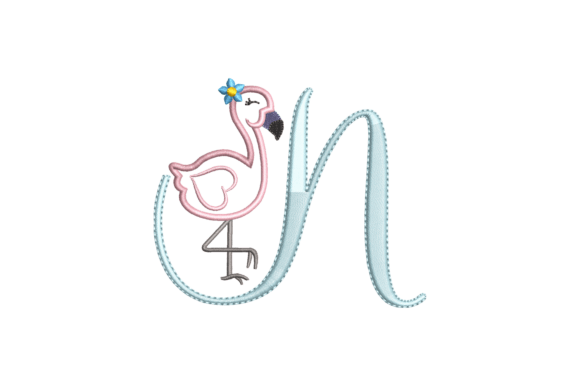 Flamingo Alphabet N