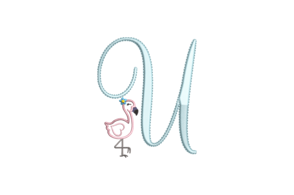 Flamingo Alphabet U