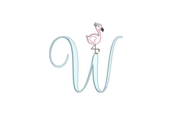 Flamingo Alphabet W