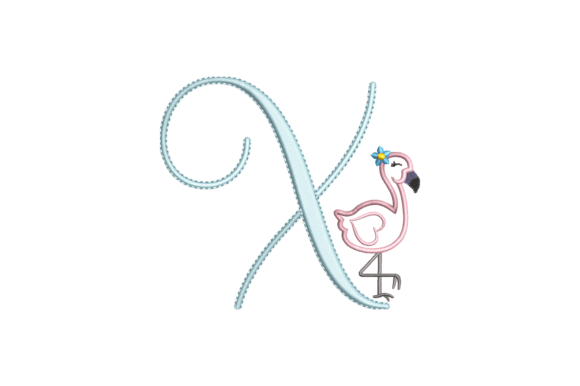 Flamingo Alphabet X