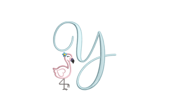Flamingo Alphabet Y