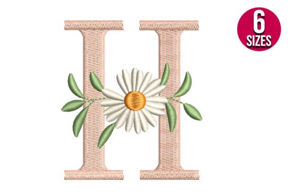 Floral Alphabet Letter H