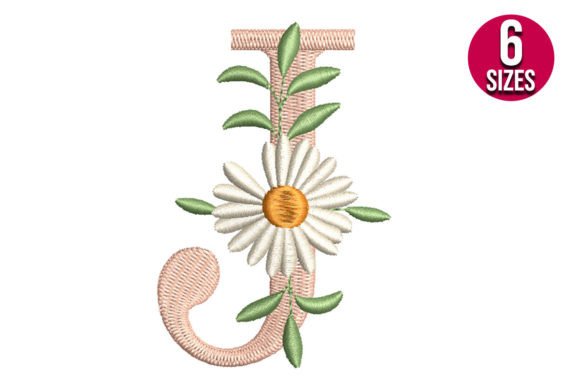 Floral Alphabet Letter J