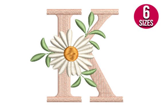 Floral Alphabet Letter K