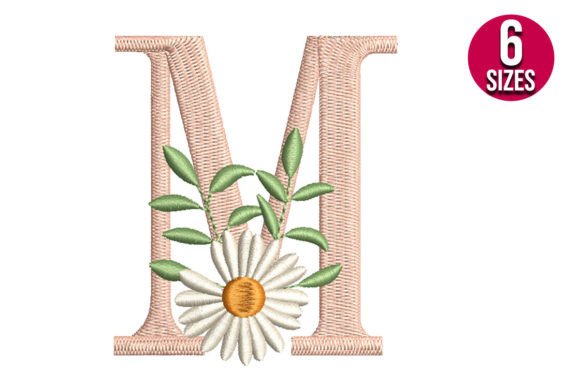 Floral Alphabet Letter M