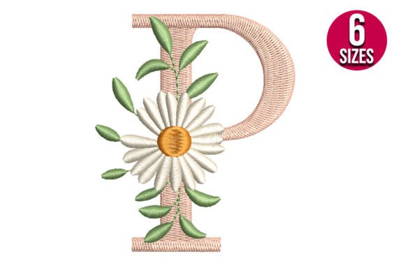 Floral Alphabet Letter P
