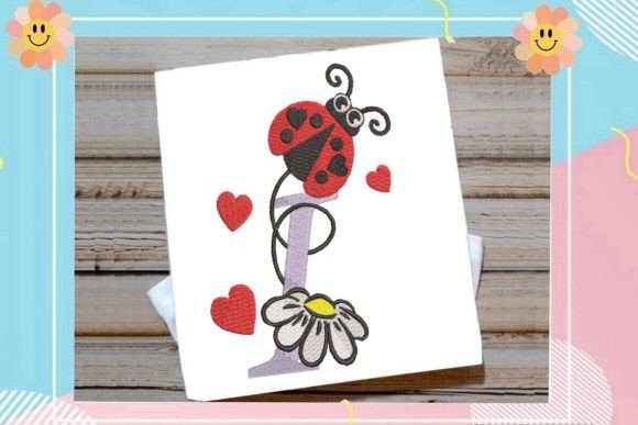 Ladybug I Letter Monogram