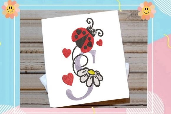 Ladybug S Letter Monogram
