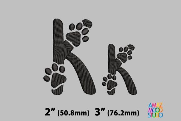 Letter K Paws Monogram