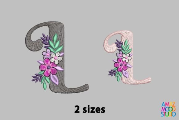 Letter L Floral Monogram