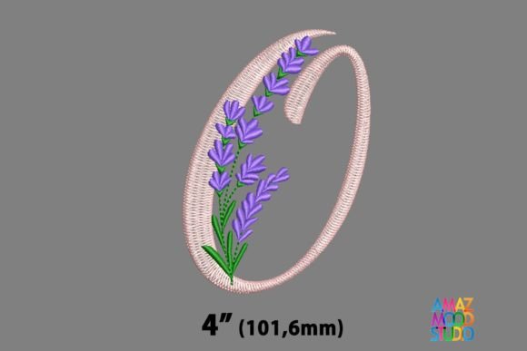 Letter O Floral Lavender Monogram