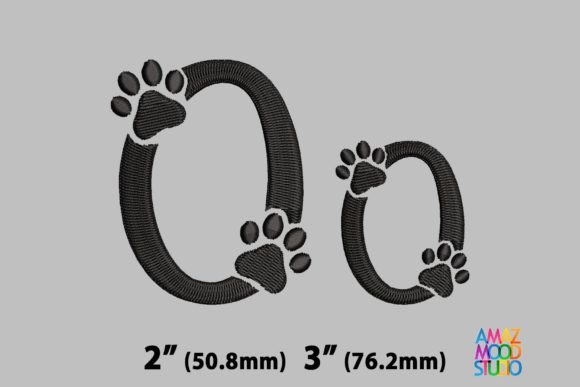 Letter O Paws Monogram