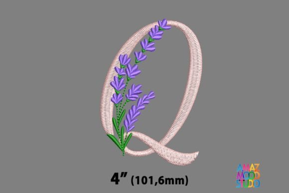 Letter Q Floral Lavender Monogram