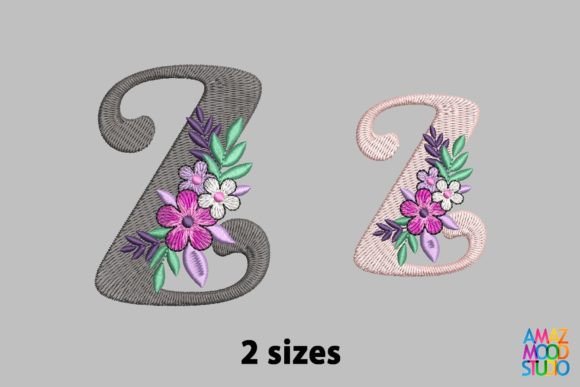 Letter Z Floral Monogram