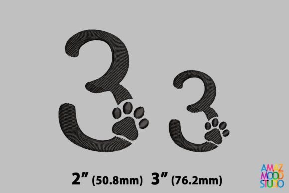 Numer 3 Paws Monogram