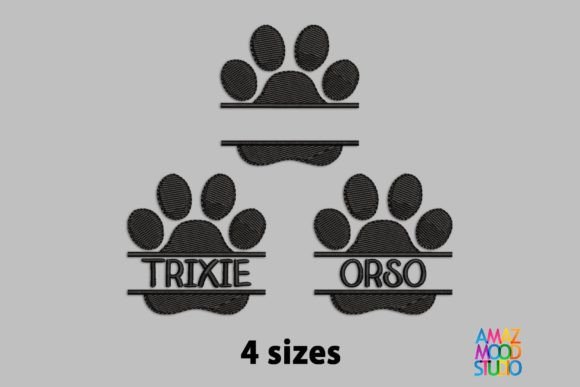 Paw Monogram Pet Name